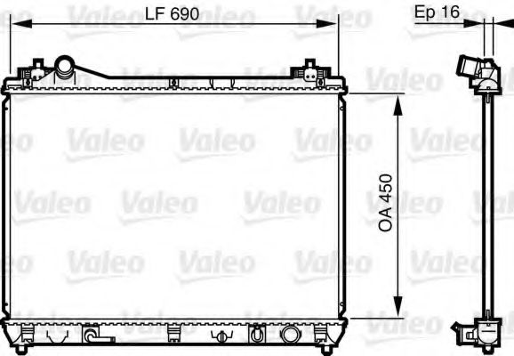 Радиатор охлаждения двигателя VALEO 735580