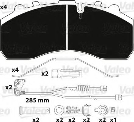 Тормозные колодки VALEO 882201