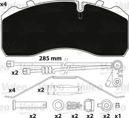 Тормозные колодки VALEO 882205