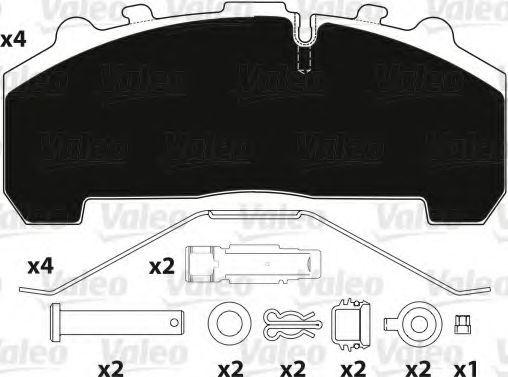 Тормозные колодки VALEO 882208