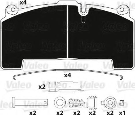 Тормозные колодки VALEO 882209