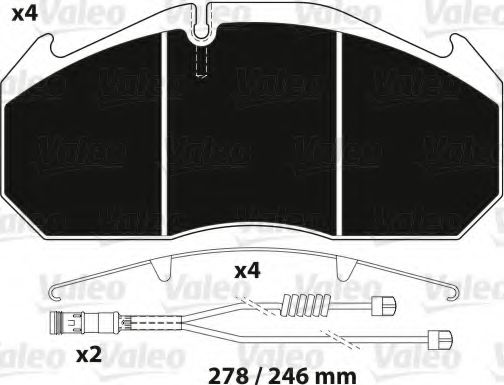 Тормозные колодки VALEO 882214