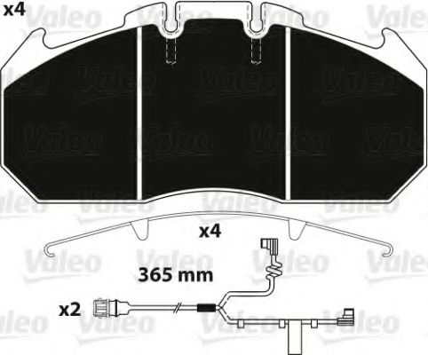 Тормозные колодки VALEO 882220