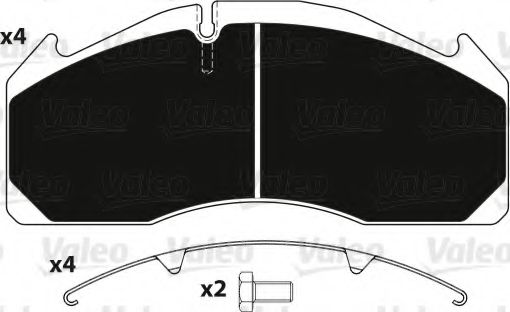 Тормозные колодки VALEO 882221