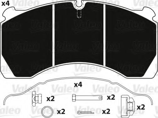 Тормозные колодки VALEO 882222