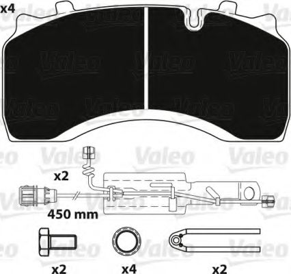 Тормозные колодки VALEO 882224