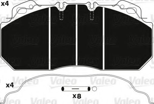 Тормозные колодки VALEO 882225