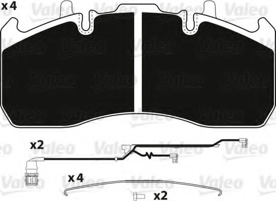 Тормозные колодки VALEO 882243