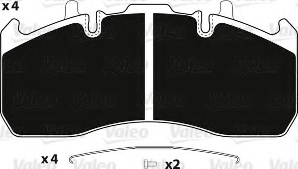 Тормозные колодки VALEO 882244
