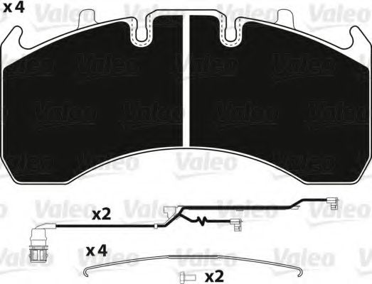 Тормозные колодки VALEO 882247