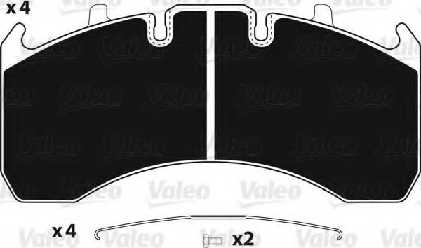 Тормозные колодки VALEO 882248