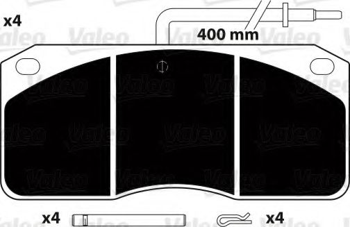 Тормозные колодки VALEO 882257