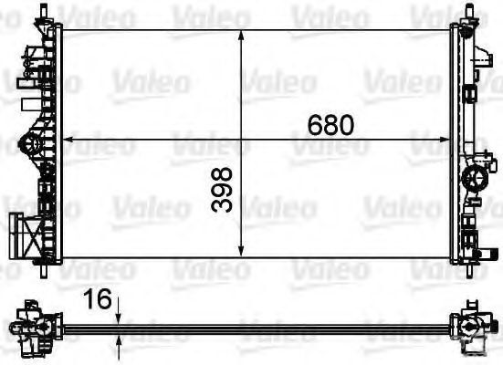 Радиатор охлаждения двигателя VALEO 735485