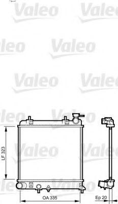 Радиатор охлаждения двигателя VALEO 734266