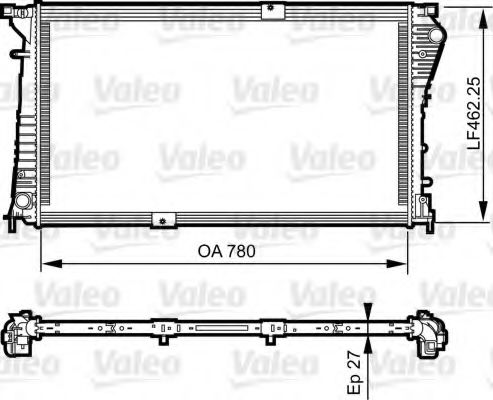 Радиатор охлаждения двигателя VALEO 734931