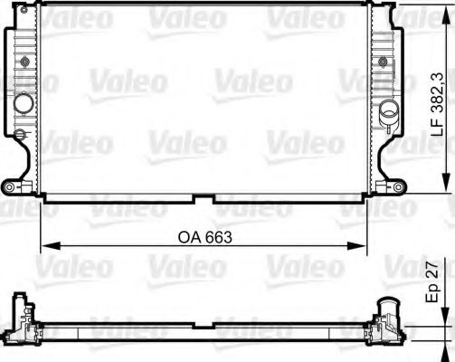 Радиатор охлаждения двигателя VALEO 735188