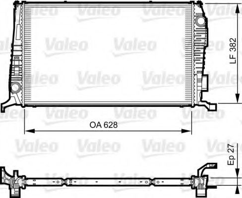Радиатор охлаждения двигателя VALEO 735279