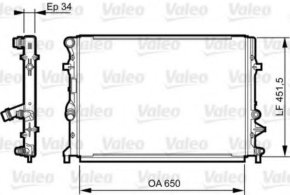 Радиатор охлаждения двигателя VALEO 735280