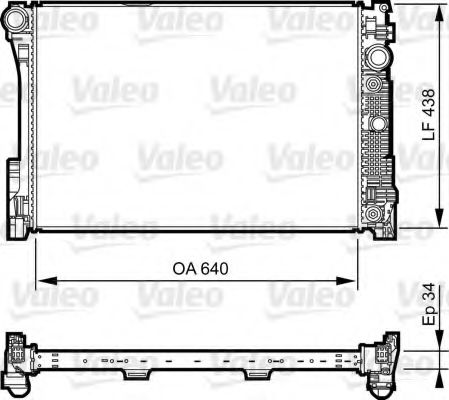 Радиатор охлаждения двигателя VALEO 735292