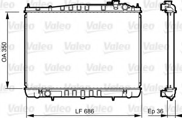 Радиатор охлаждения двигателя VALEO 735350