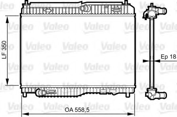 Радиатор охлаждения двигателя VALEO 735378