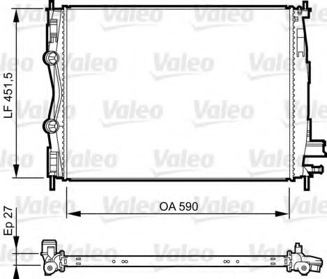 Радиатор охлаждения двигателя VALEO 735381