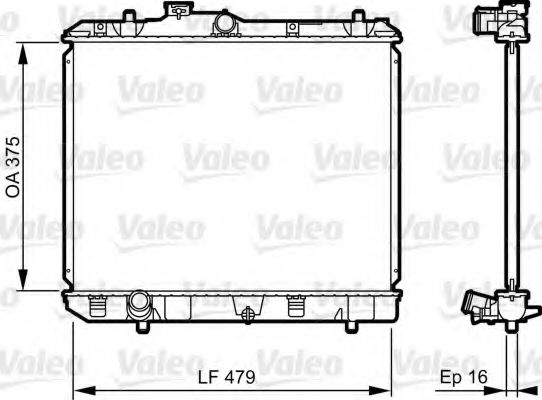 Радиатор охлаждения двигателя VALEO 735383