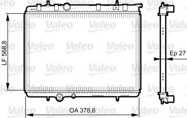 Радиатор охлаждения двигателя VALEO 735597
