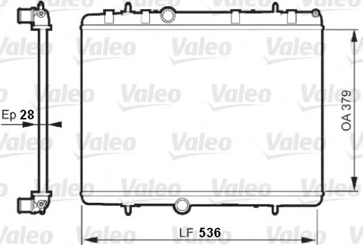 Радиатор охлаждения двигателя VALEO 735608