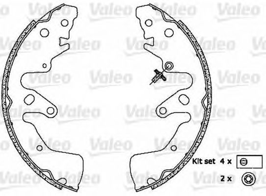 Тормозные колодки барабанные VALEO 564107