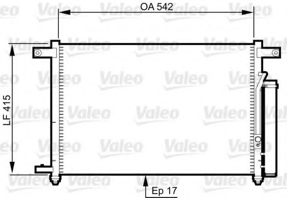 Радиатор кондиционера VALEO 814344