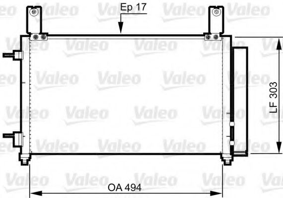 Радиатор кондиционера VALEO 814358