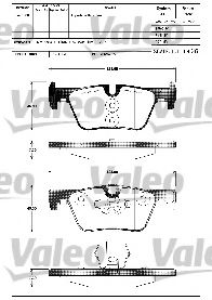 Тормозные колодки VALEO 601311