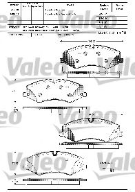 Тормозные колодки VALEO 601324
