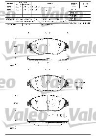 Тормозные колодки VALEO 601286