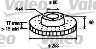 Тормозной диск VALEO 186805
