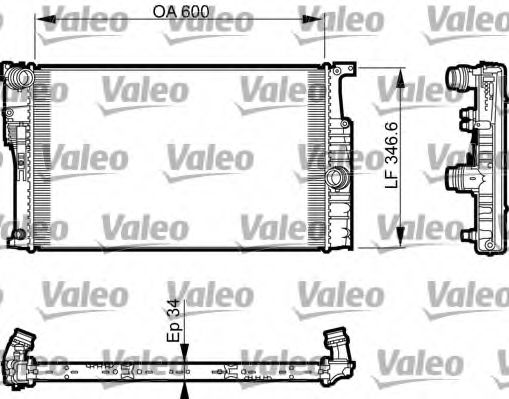 Радиатор охлаждения двигателя VALEO 735456