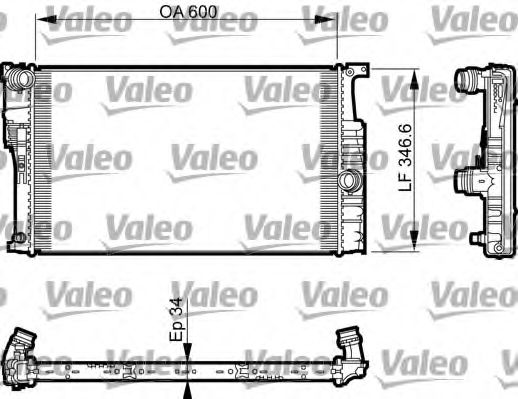 Радиатор охлаждения двигателя VALEO 735464