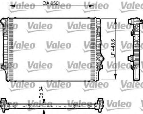 Радиатор охлаждения двигателя VALEO 735548