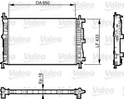 Радиатор охлаждения двигателя VALEO 735555