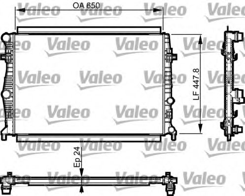 Радиатор охлаждения двигателя VALEO 735556