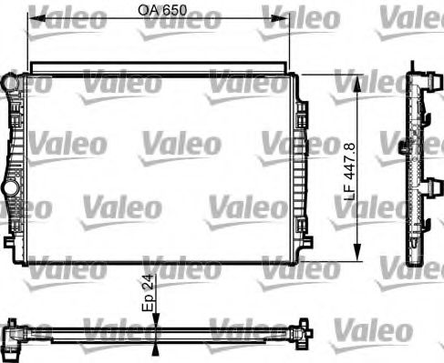 Радиатор охлаждения двигателя VALEO 735559