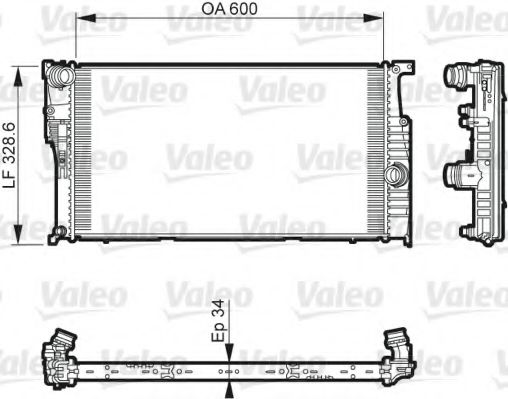 Радиатор охлаждения двигателя VALEO 735612
