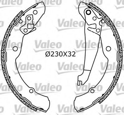 Тормозные колодки барабанные VALEO 562641