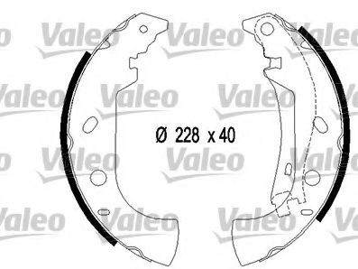 Тормозные колодки барабанные VALEO 562646