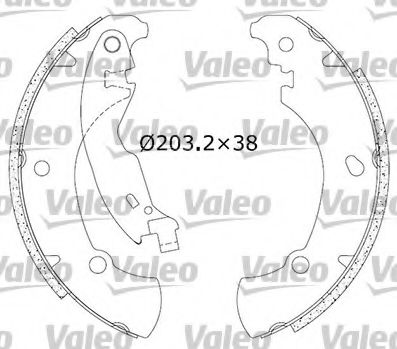 Тормозные колодки барабанные VALEO 562649