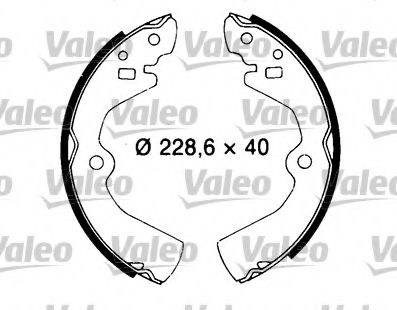 Тормозные колодки барабанные VALEO 553844