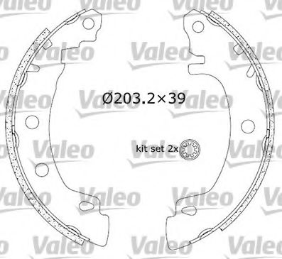Тормозные колодки барабанные VALEO 553814