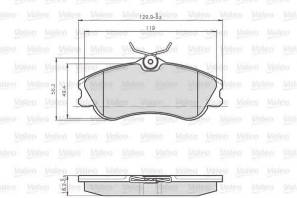Тормозные колодки VALEO 873124