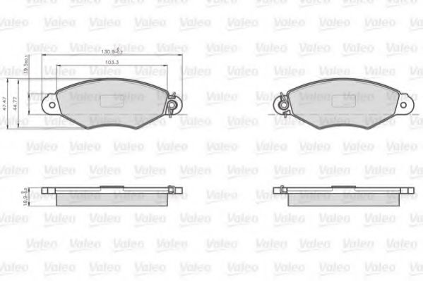 Тормозные колодки VALEO 872981